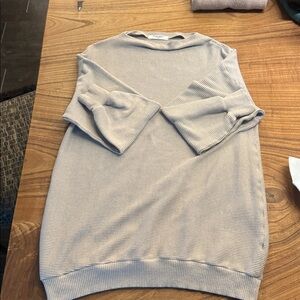 Project Social T Light Gray Ribbed Top or dress—